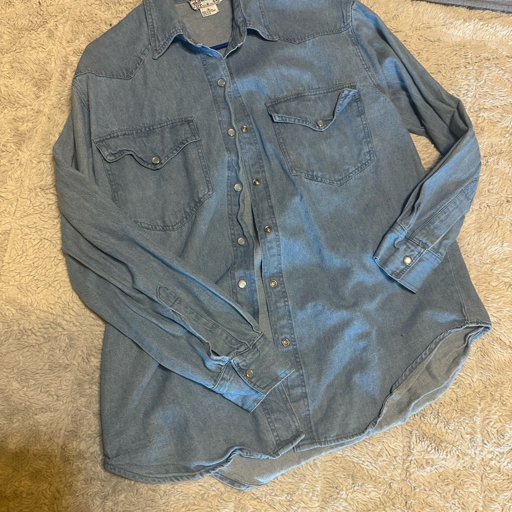 Blue Denim long sleeve Shirt